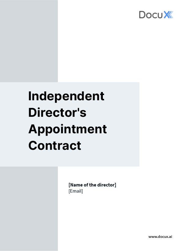 Independent Director's Appointment Contract