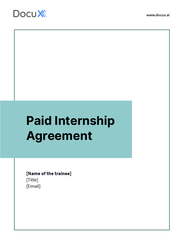 Internship Appointment Letter (Paid)