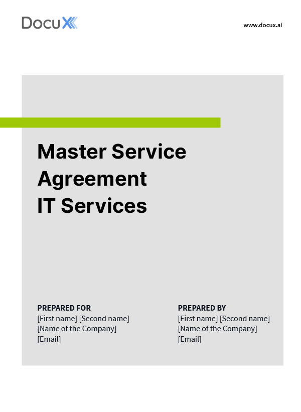 Master Service Agreement - IT Services
