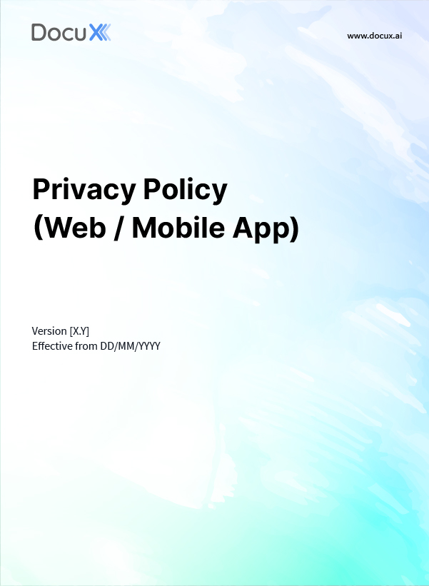 Privacy Policy (Web / Mobile App)