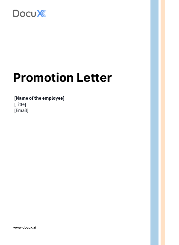 Promotion Letter