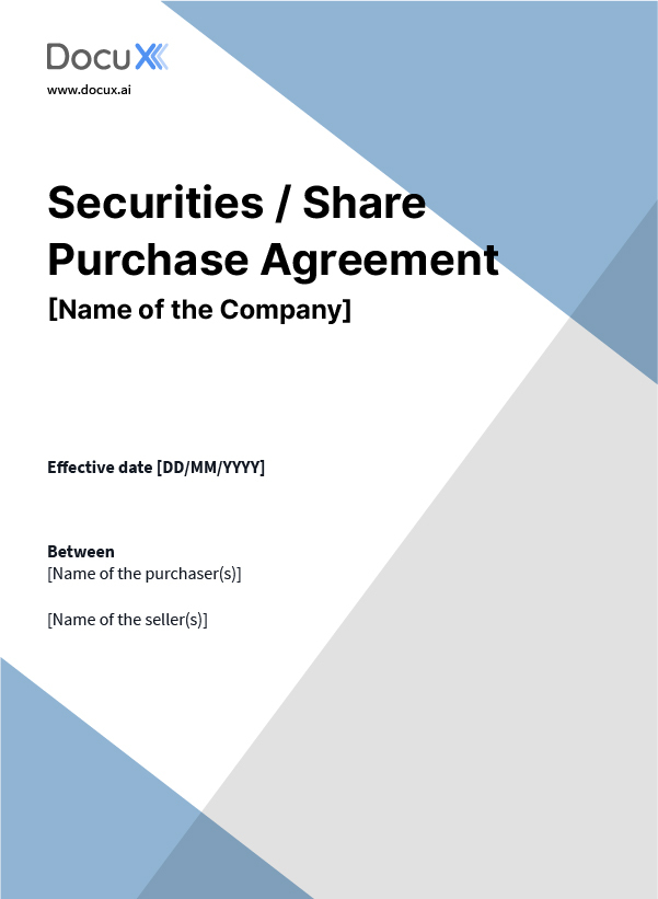 Securities / Share Purchase Agreement