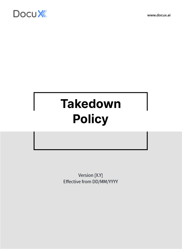 Takedown Policy