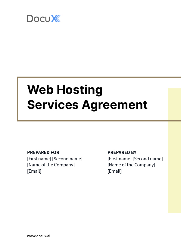 Web Hosting Services Agreement