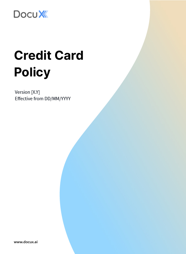 Credit Card Policy
